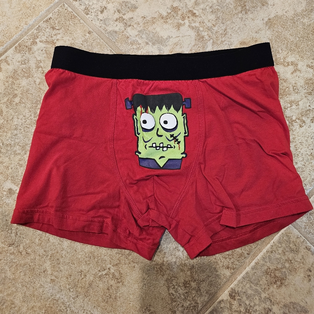 Mossimo Supply Co. Red Boxer Briefs with Monster Frankenstein Graphic